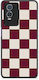 Smartfits Burgundy Cream Striped Checks Vivo Y76 5g Y76s Y74s Θήκη