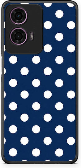 Smartfits White Large Polka Dots On Navy Motorola G24 Θήκη