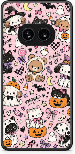 Smartfits Halloween Niedliche Tiere auf Rosa Nothing Phone 2a Hülle