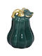 Decorative Ceramic Green Pumpkin 8x12 cm Dorosimo 18906
