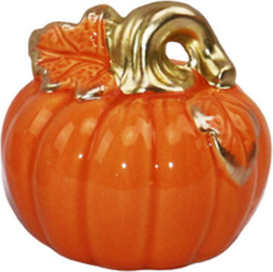 Decorative Ceramic Orange Pumpkin 8x7.5 cm Dorosimo 18902