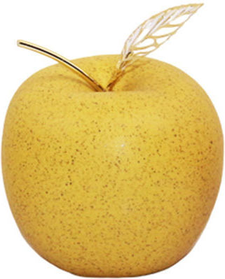 Decorative Ceramic Apple Yellow 7x8.5x9cm Dorosimo 18908