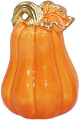 Decorative Ceramic Pumpkin Orange 10x15 cm Dorosimo 18905