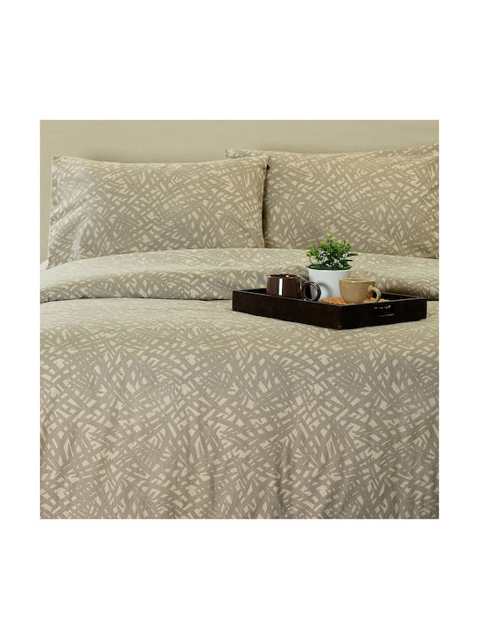 Melinen Neva Pillowcase Set Greige 53x72cm