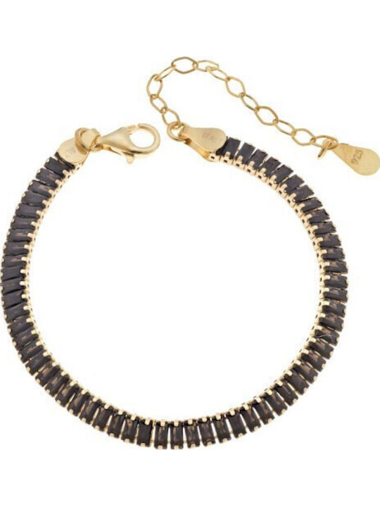 Senza Women's Gold-Plated Silver Riviera Bracelet