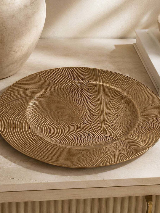 K-m Swirl Dekorative Runde Platte aus Kunststof...