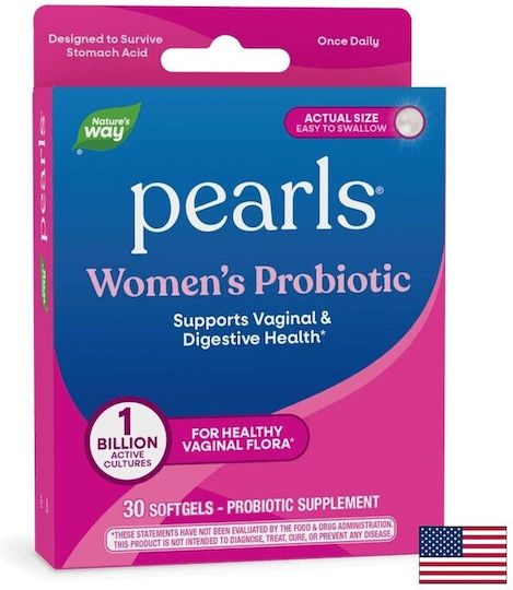 Nature's Way Pearls Хранителна Добавка с Пробиотици 30 Меки Капсули
