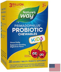 Nature's Way Primadophilus 68 mg 30 Дъвчащи Таблетки Череша Nature's Way Primadophilus 68 mg 30 Дъвчащи Таблетки Череша