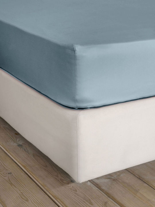 Nima Superior Gummibettlaken King Size 185x205+...