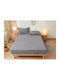Kraft World Super-Double Fitted Sheet 160x240+30cm Grey BES-KAX160-Grey