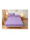 Kraft World Super-Double Fitted Sheet 160x240+30cm Purple BES-KAX160-Purple