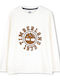 Kinder-Langarmshirt in Offwhite