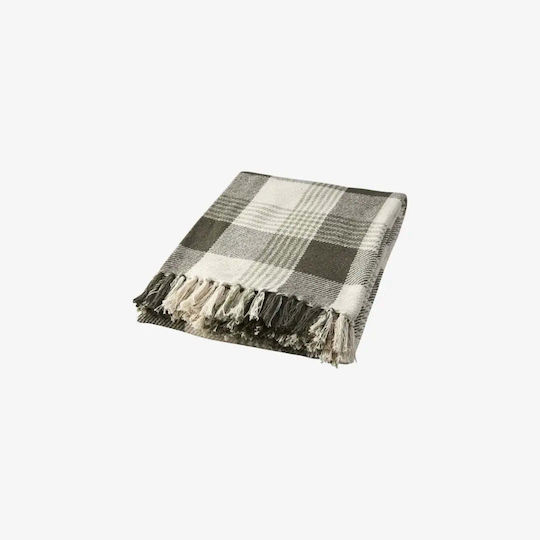 Phos & Gaia Single Blanket with Fringes 150x125cm Multicoloured