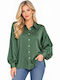 Long Sleeve Women's Shirt Green WC-MM22-0144-27SH-GRN