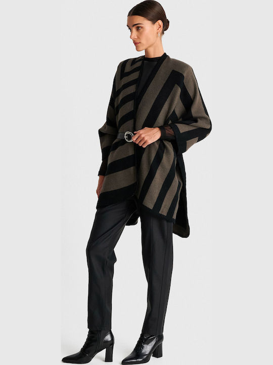 Women's Black Poncho