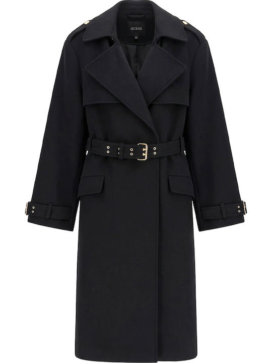 Guess Дамско палто Jet Black