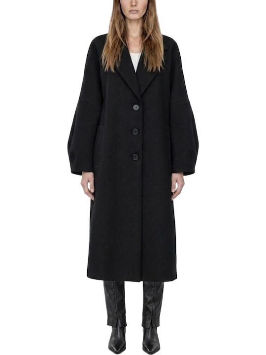 Moutaki Damenmantel Schwarz Oversized