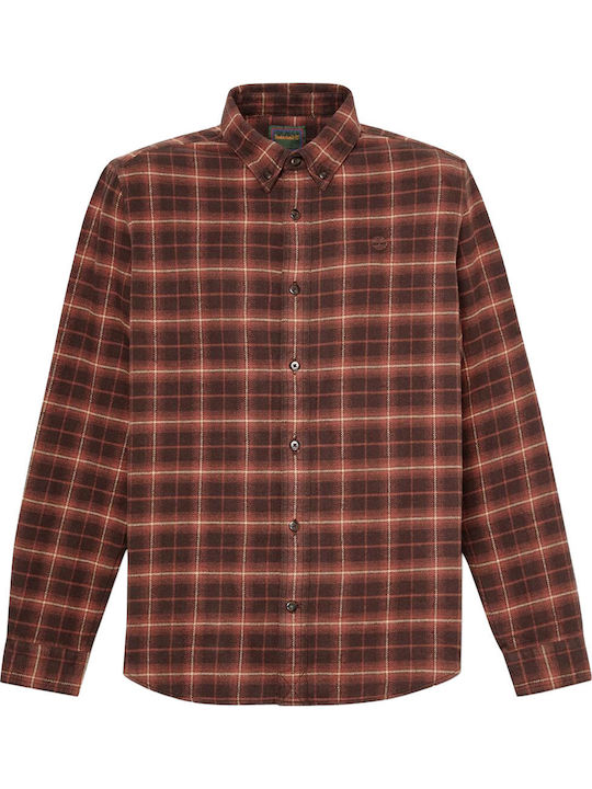 Timberland Cămașă Flanelată cu Mâneci Lungi, Regular Fit, în Carouri, Maro Mediu Timberland Cămașă Flanelată cu Mâneci Lungi, Regular Fit, în Carouri, Maro Mediu