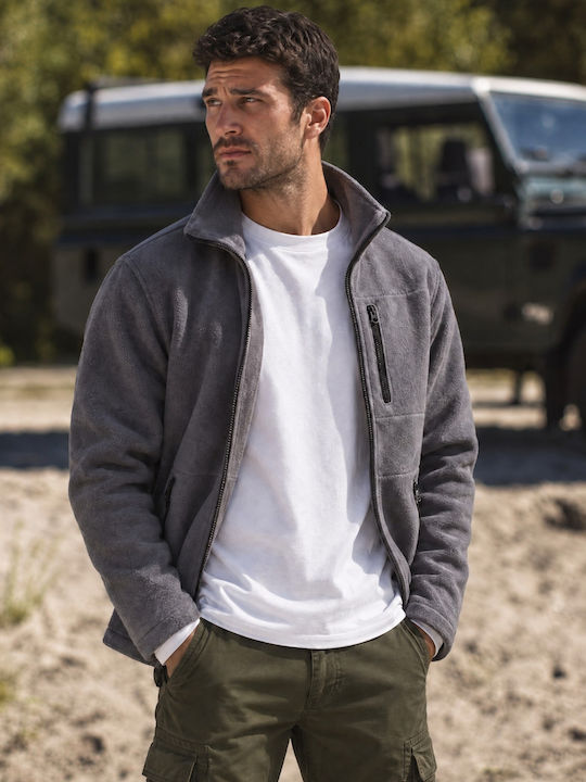 Panda Clothing Jachetă din Fleece Gri