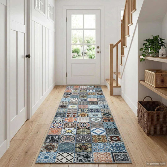 vidaXL Rectangular Rug Blue 100x300cm