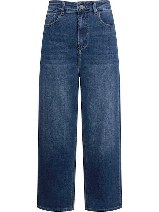Celestino Damenjeans mit Waschung in Dunkelblau, Loose Fit