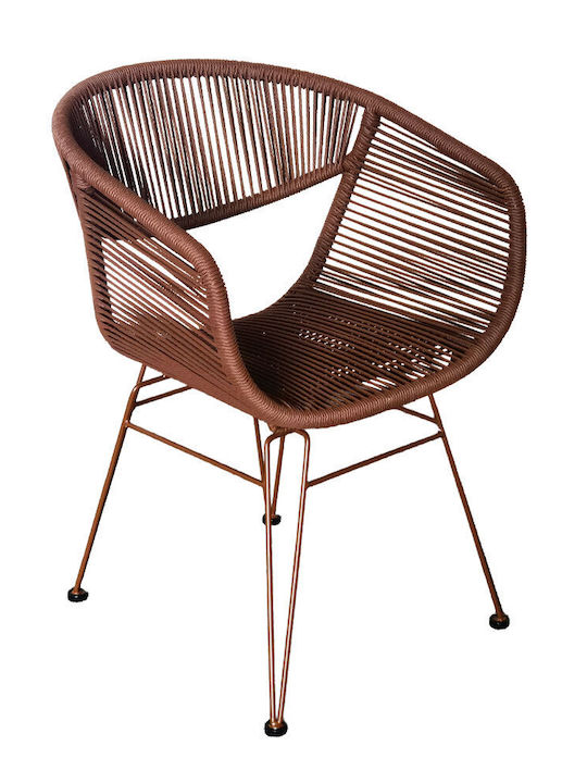 Gartenstuhl Rattan Pagusa Chocolat 60x62x80 cm