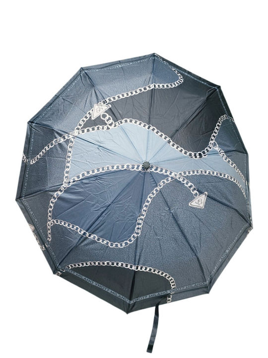 Y Not? Windproof Automatic Compact Blue Rain Umbrella