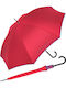 Automatic Walking Stick Rain Umbrella Red