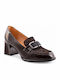 Patent Leather Pumps with Medium Heel in Brown