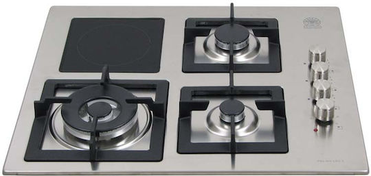 La Germania Freestanding LPG & Electric Cooktop Inox With Lock Function 60x51cm Silver