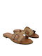 Lederne Damen-Sandalen in Tabac Braun