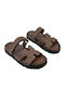 Braune Ledersandalen für Damen