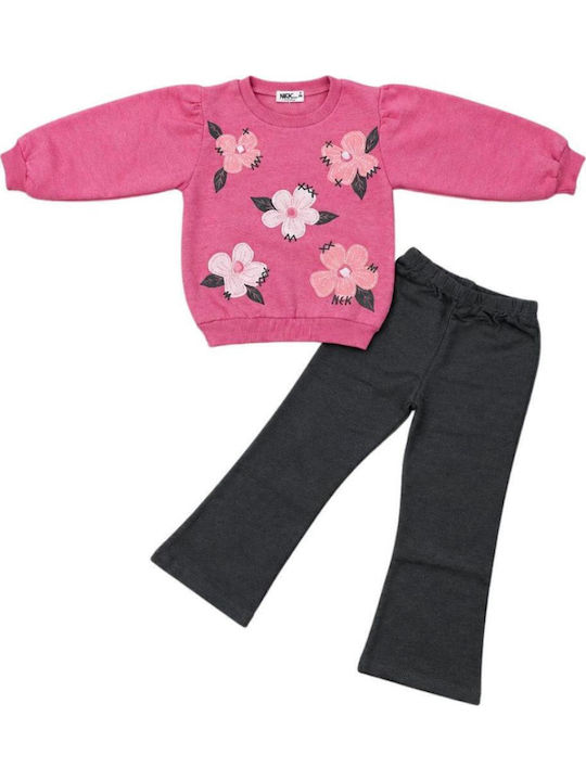 Nek Kids Wear Σετ Φόρμας Ροζ