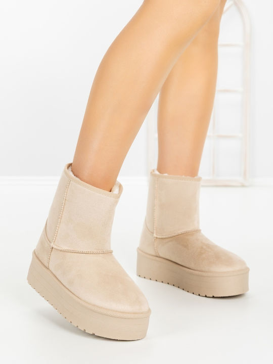 Kalapod Women's Ankle Boots Beige