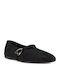 Schwarze Mary-Jane-Ballerinas aus Wildleder Damen