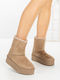 Women's Ankle Boots with Platform Khaki
