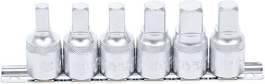 BGS Technic Квадратни Вложки с Присъединителен Квадрат 1/2", 3/8" Комплект 6 Части
