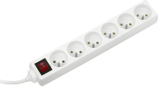 Konnoc Dx-5fs Разклонител С Пет Гнезда И Превключвател, 10 м