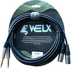 Welx Cablu 2 x XLR mamă - 2 x XLR tată Negru 1,5 m CTM-SERIE-1.5M (black) Welx Cablu 2 x XLR mamă - 2 x XLR tată Negru 1,5 m CTM-SERIE-1.5M (black)