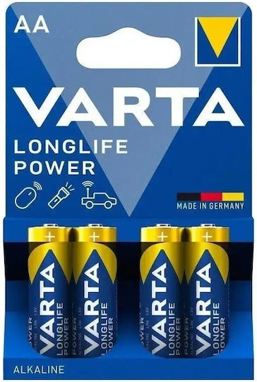 Varta Longlife Power Αλκαλικές Μπαταρίες AA 1.5V 4τμχ