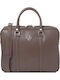 Tuscany Leather Shoulder / Handheld Laptop Bag in Grey TL142453