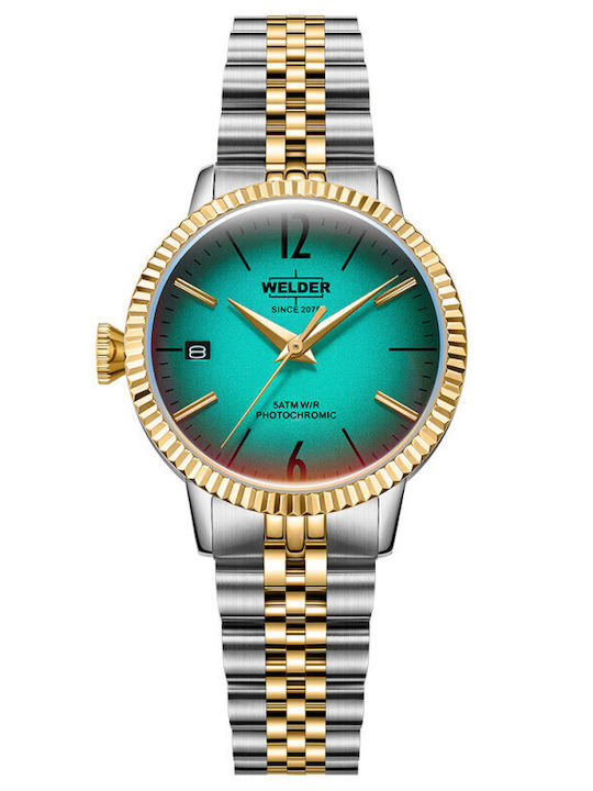 Women's Battery-Powered Watch with Silver Stainless Steel Bracelet