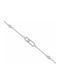 Ios Women's Silver Chain Bracelet with Zircon