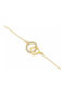 Ios Women's Gold-Plated Silver Bracelet with Zircon