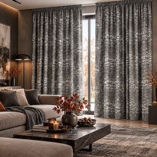 Kraft World Завеса с перделък черна 270x270 см.