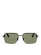 Herren-Sonnenbrille mit grauem Schildpatt-Rahmen und grünem polarisiertem Glas