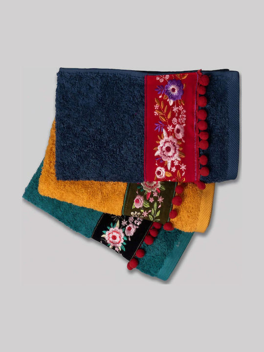 White Fabric Hand Towel Set, Cotton, , 30x50cm,...