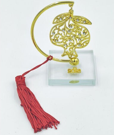 Giannopoulos Tabletop Pomegranate Charm Made of Metal 2027 5x5cm