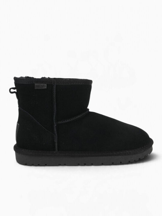 Kelara Schwarze Damen-Leder-Stiefeletten