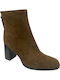 Lederne Damen-Stiefeletten in Cognac